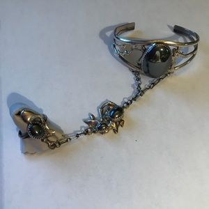 Vintage Navajo sterling silver slave bracelet